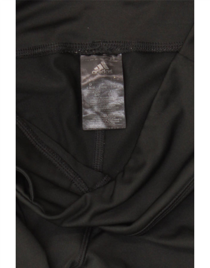Adidas ženske kapri tajice UK 8/10 male crne poliesterske