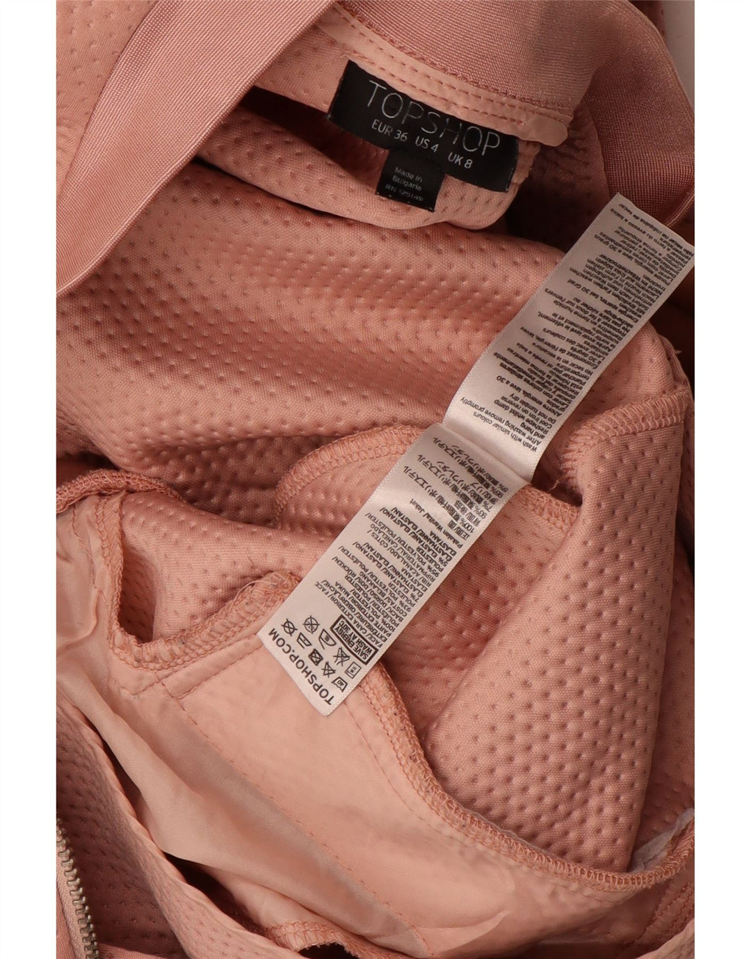 Topshop ženska bomber jakna UK 8 mali ružičasti poliester