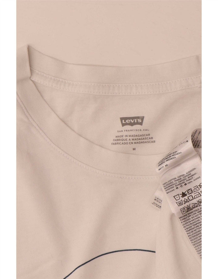 Gornja ženska majica kratkih rukava Levi's s grafičkim motivima UK 14 Srednje bijeli pamuk