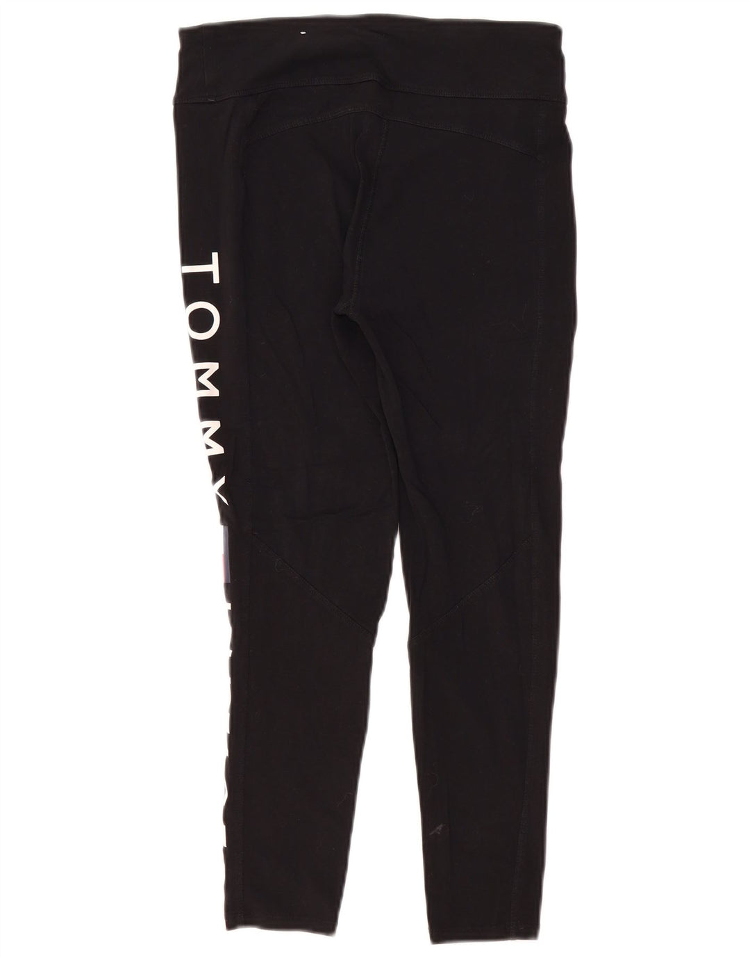 Tommy Hilfiger ženske grafičke tajice UK 12 Srednje crni pamuk