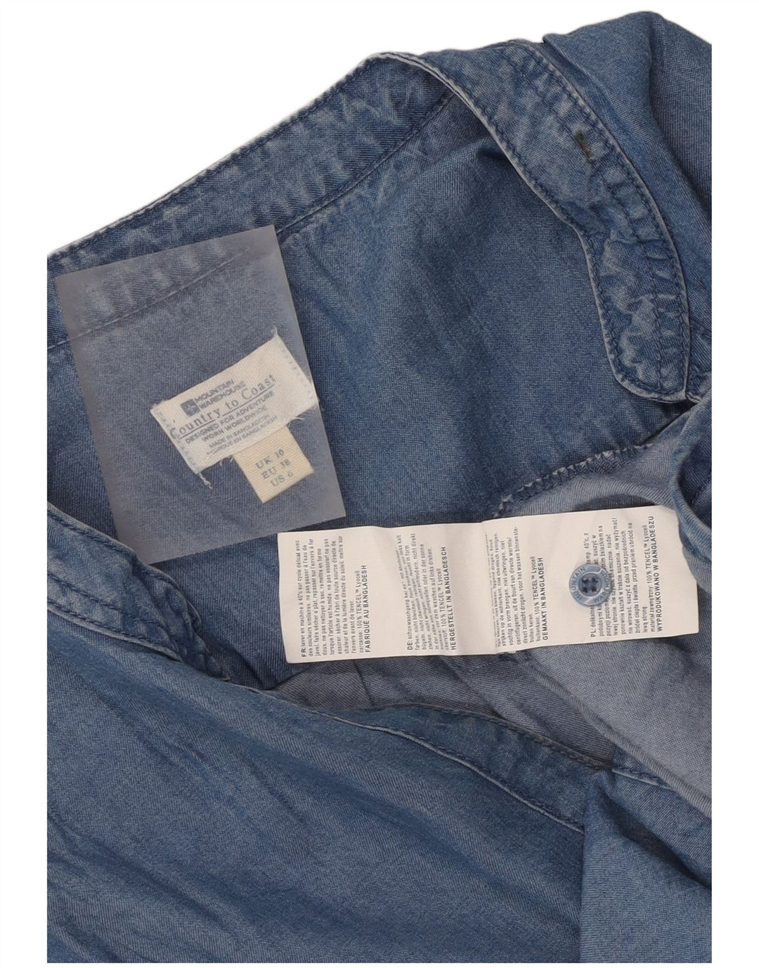 Mountain Warehouse Ženska prekomjerna košulja kratkih rukava UK 10 Small Blue