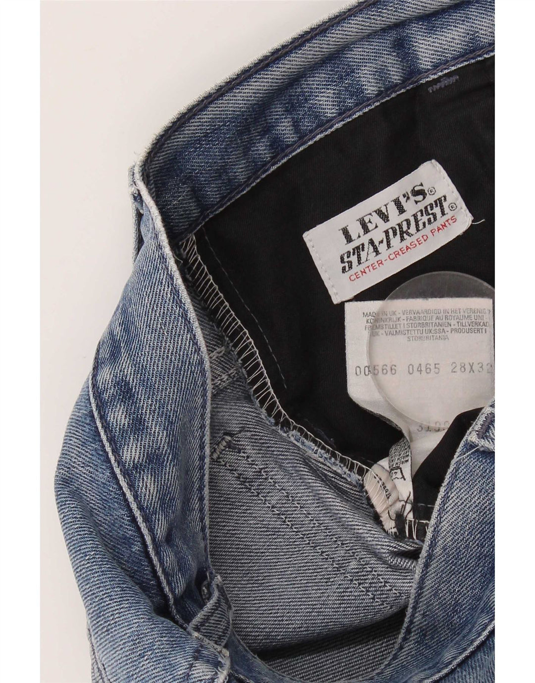 Levi's ženske ravne traperice s oštećenjem W28 L32, plavi pamuk