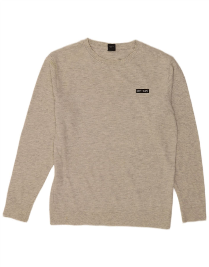 Rip Curl muški džemper s okruglim izrezom, srednje sivi flekasti pamuk