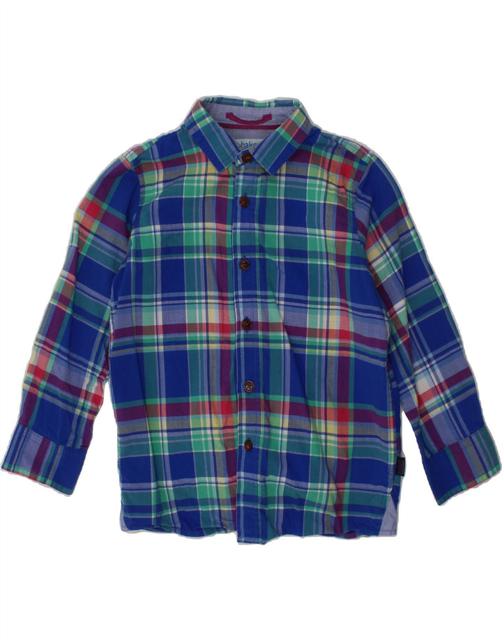 TED BAKER Boys Shirt 4-5 Years Blue Check Cotton Vintage Ted Baker and Second-Hand Ted Baker from Messina Hembry 