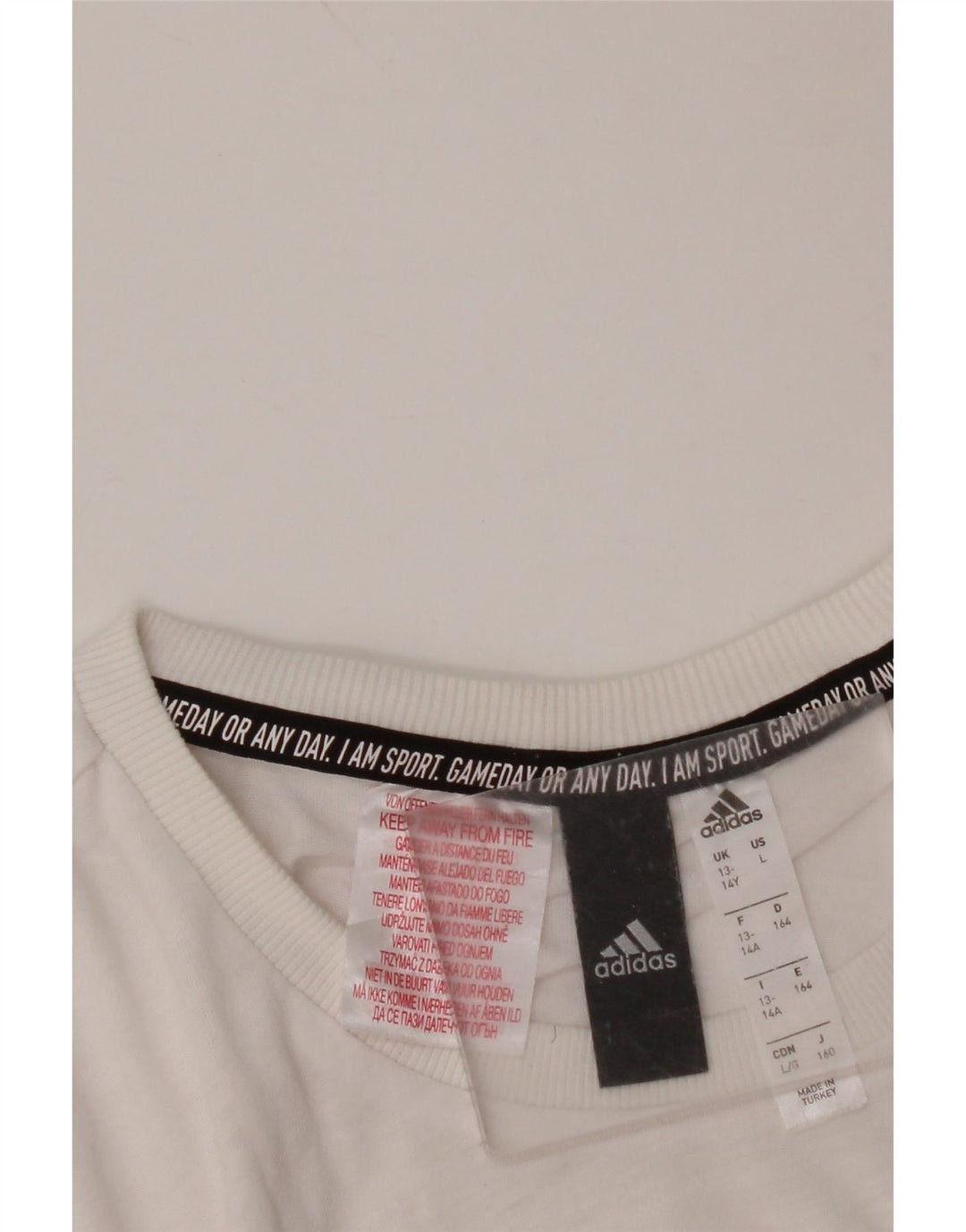 Majica kratkih rukava ADIDAS za dječake, 13-14 godina, bijela