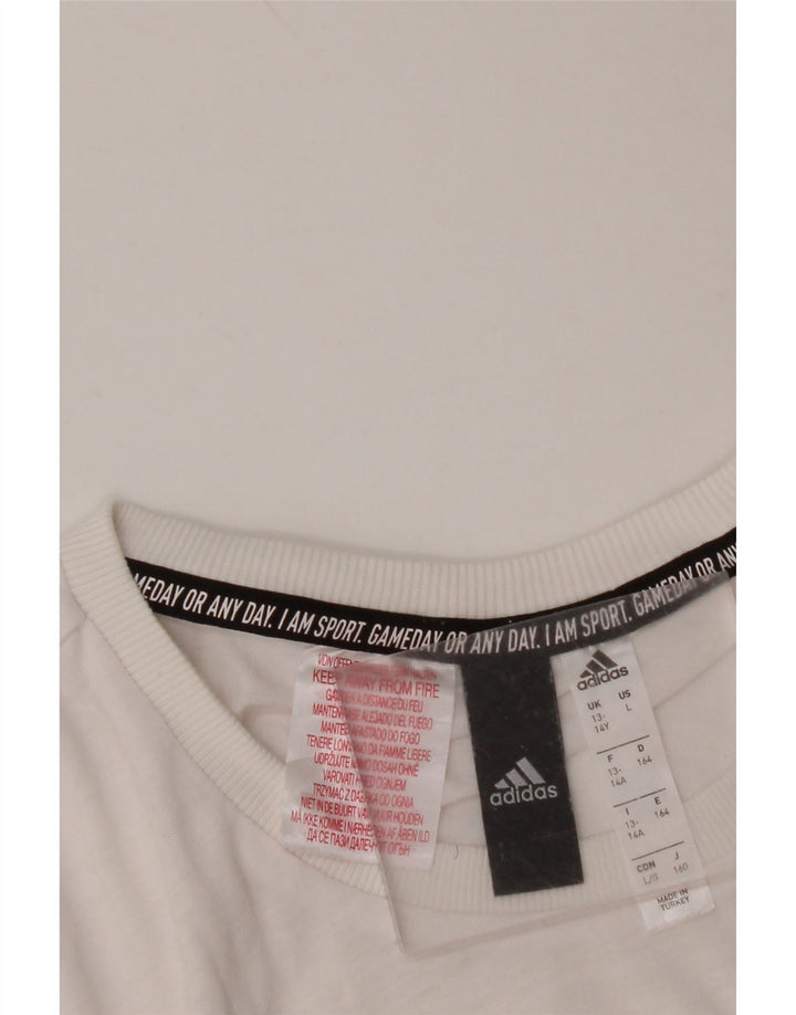 Majica kratkih rukava ADIDAS za dječake, 13-14 godina, bijela