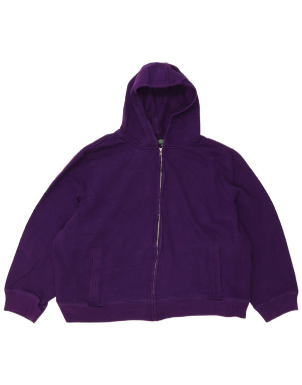 Ralph Lauren ženski pulover s kapuljačom s patentnim zatvaračem UK 22 3XL Ljubičasti pamuk