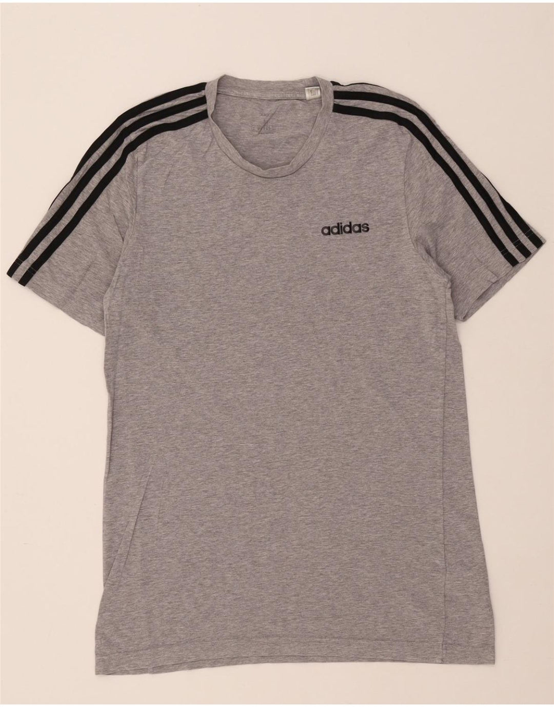 ADIDAS Mens T-Shirt Top Medium Grey Cotton