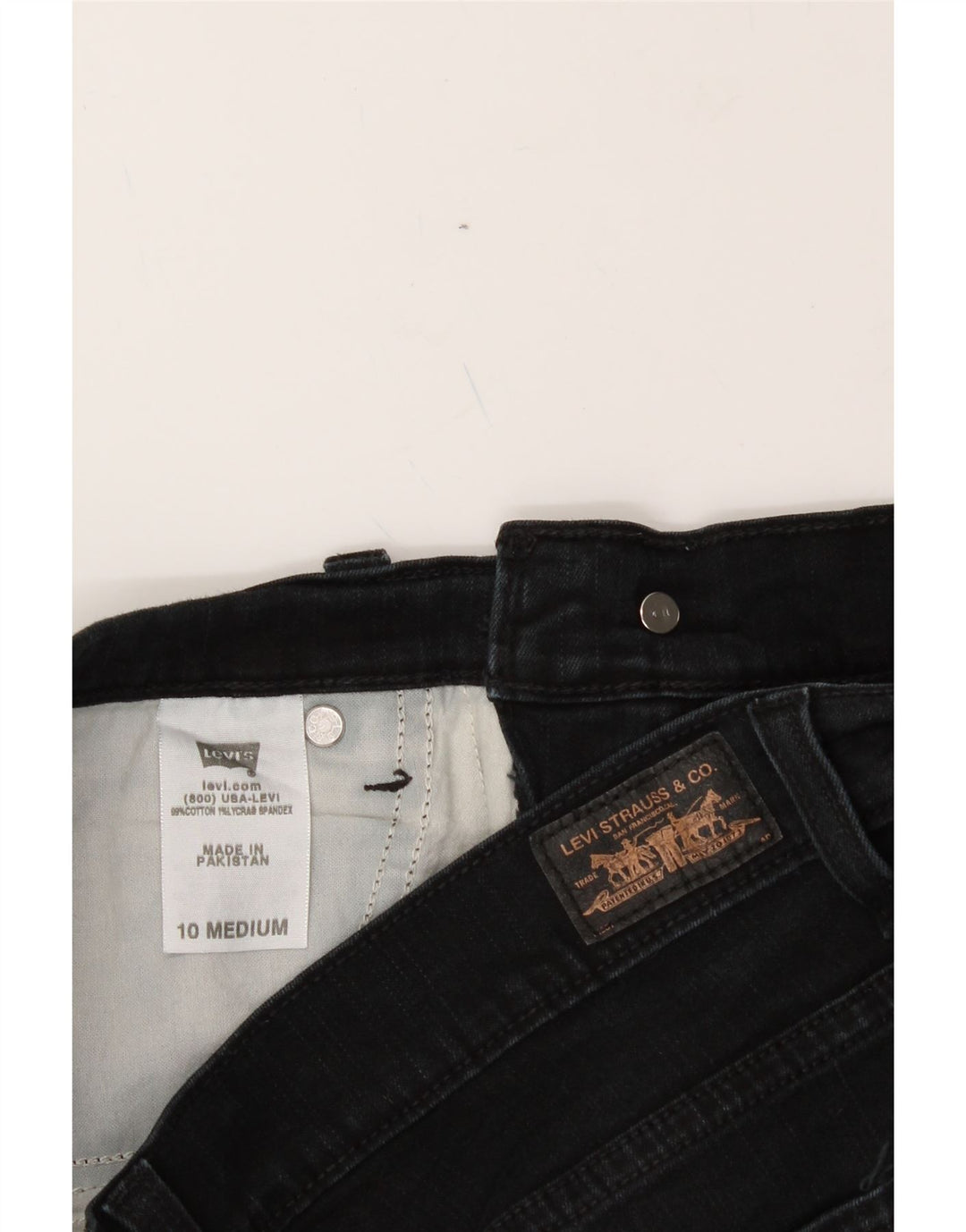LEVI'S Womens 512 High Rise Bootcut Jeans US 10 Large W27 L30 Black Vintage Levi's and Second-Hand Levi's from Messina Hembry 