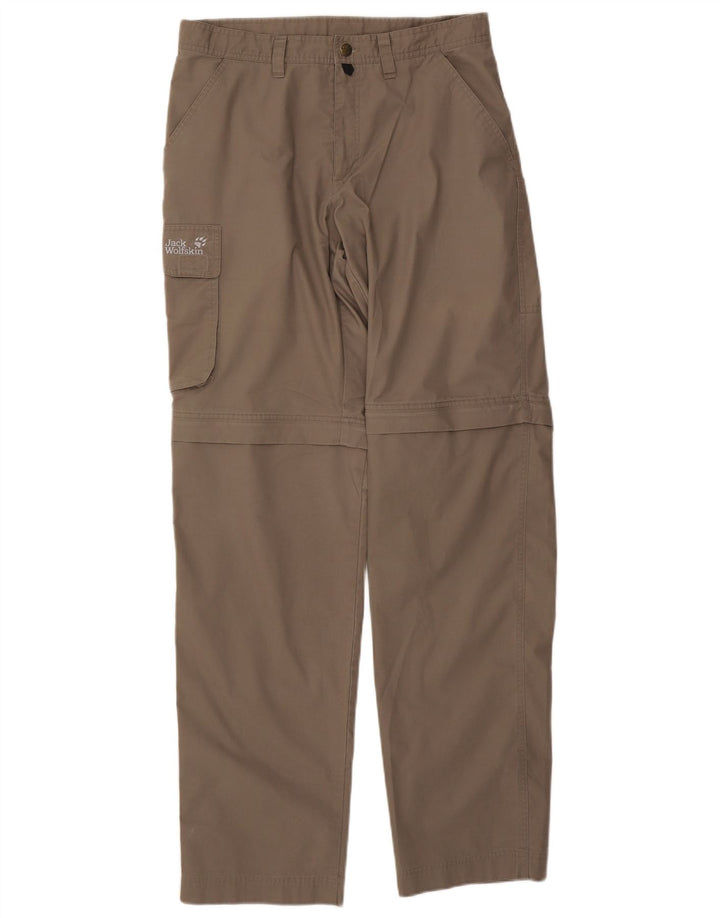 Jack Wolfskin muške ravne kargo hlače W32 L34 sivi poliester