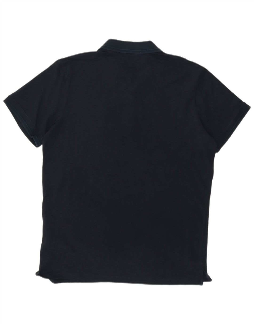 JACK & JONES Mens Polo Shirt Large Navy Blue Cotton