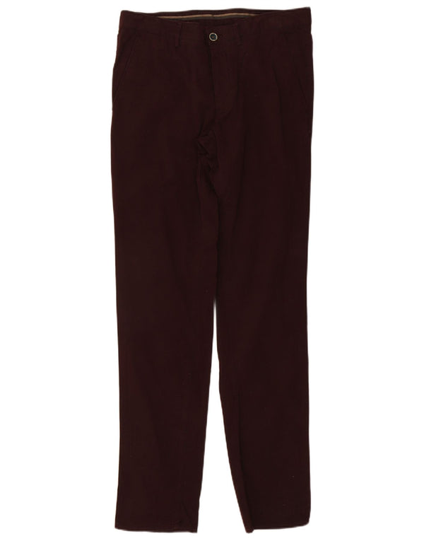 Massimo Dutti muške uske chino hlače W32 L33 Bordo pamuk