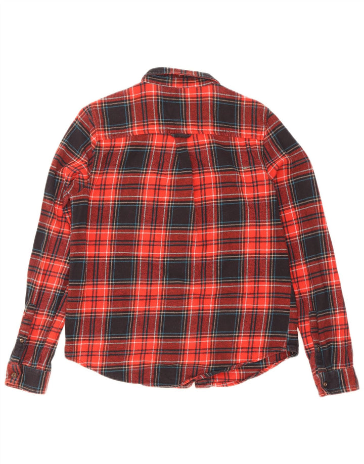 Superdry ženska flanelska košulja UK 10 mali crveni karirani pamuk