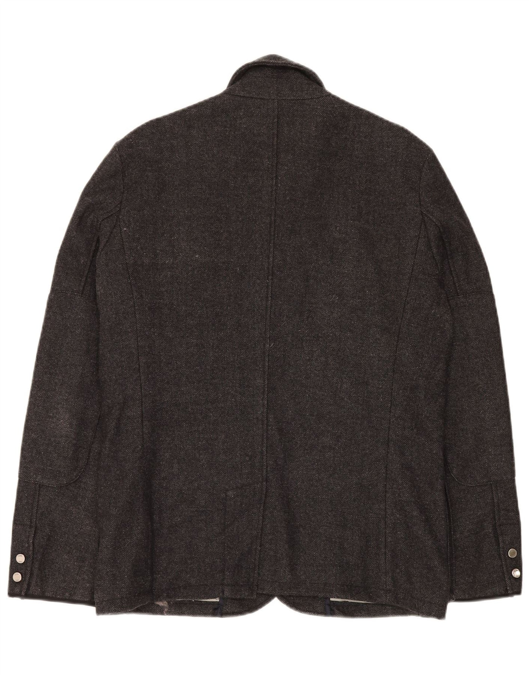 Zara muška pomoćna jakna UK 40 Large Grey Riblja kost vuna