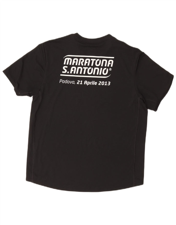 NIKE Mens Dri Fit Graphic T-Shirt Top Medium Black