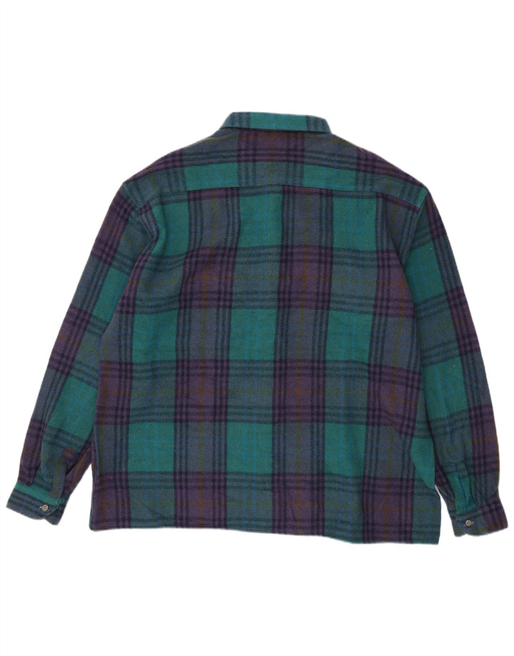 VINTAGE muška košulja od flanela Lumberjack 3XL zelena karirana vuna