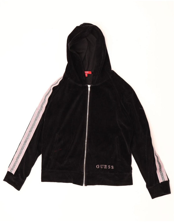 Guess ženski pulover s kapuljačom s patentnim zatvaračem UK 10 Small Black Colourblock
