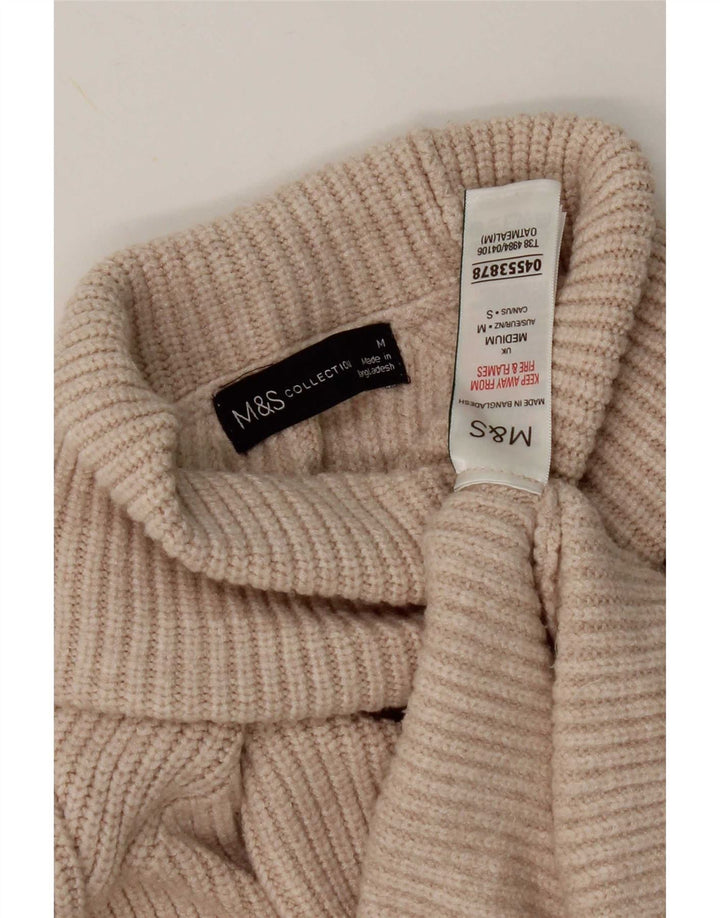 Marks & Spencer ženski pulover s rol izrezom UK 14 srednje bež viskoza