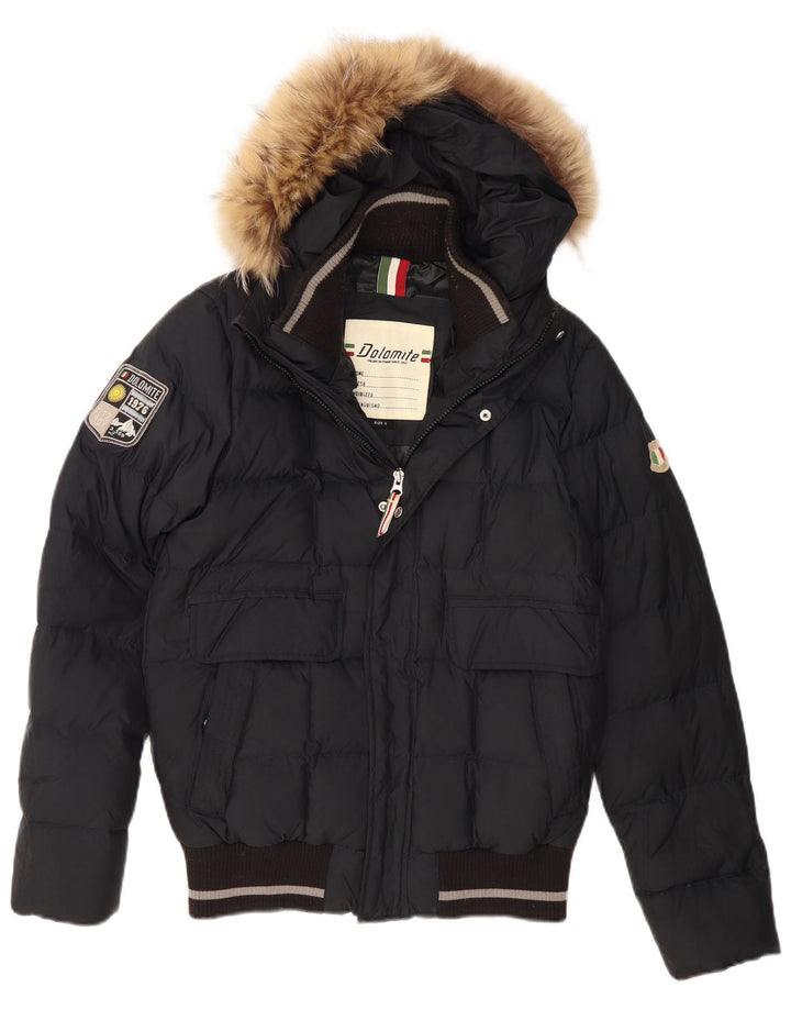 DOLOMITE muška podstavljena jakna s kapuljačom UK 36 mali crni poliester