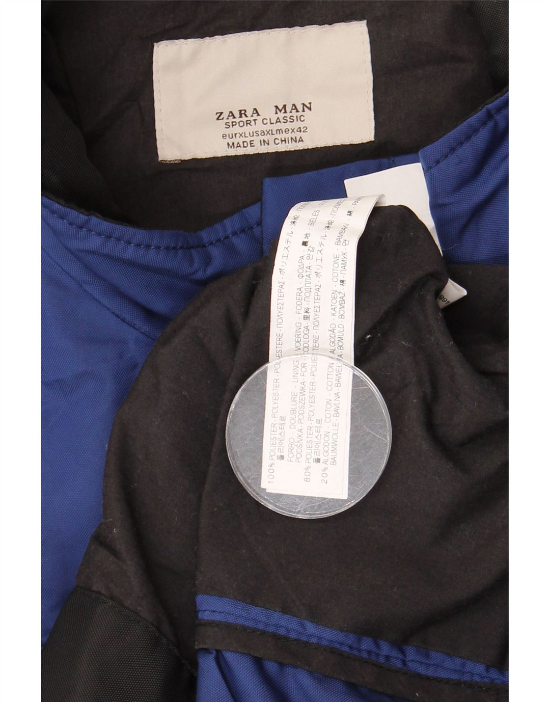 ZARA muška bomber jakna UK 42 XL plavi poliester