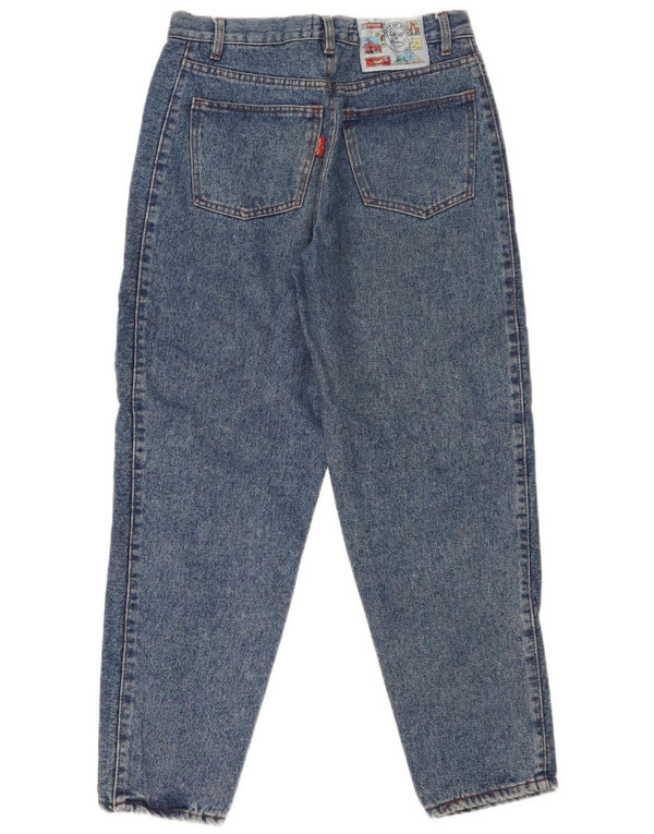 Vintage ženske grafičke sužene traperice IT 46 Large W30 L27 Plave