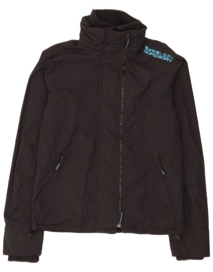 SUPERDRY ženska velika vjetrovka s grafičkim motivima UK 14 srednje crna