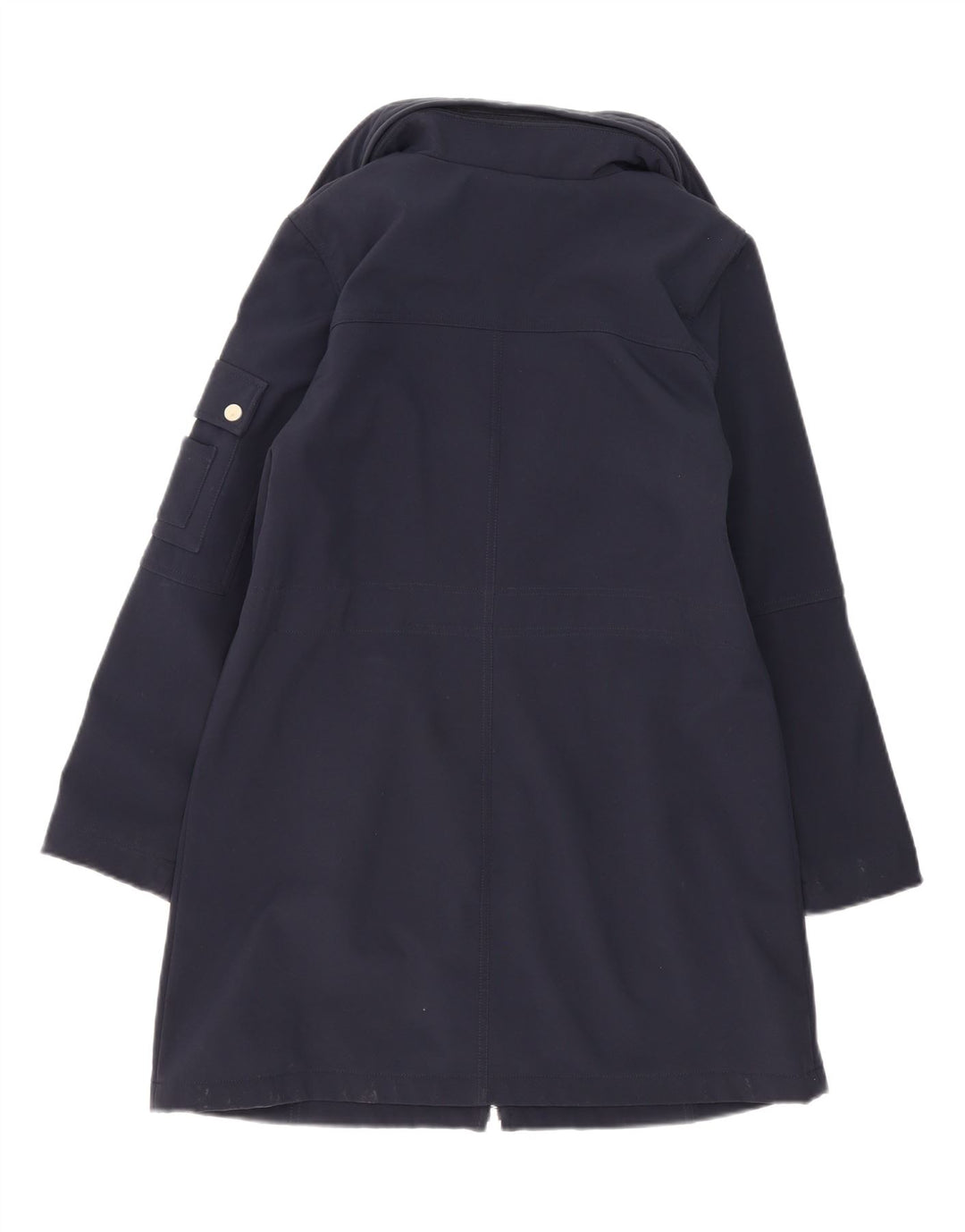 FRENCH CONNECTION Womens Overcoat UK 14 Medium Navy Blue Polyester Vintage French Connection and Second-Hand French Connection from Messina Hembry 