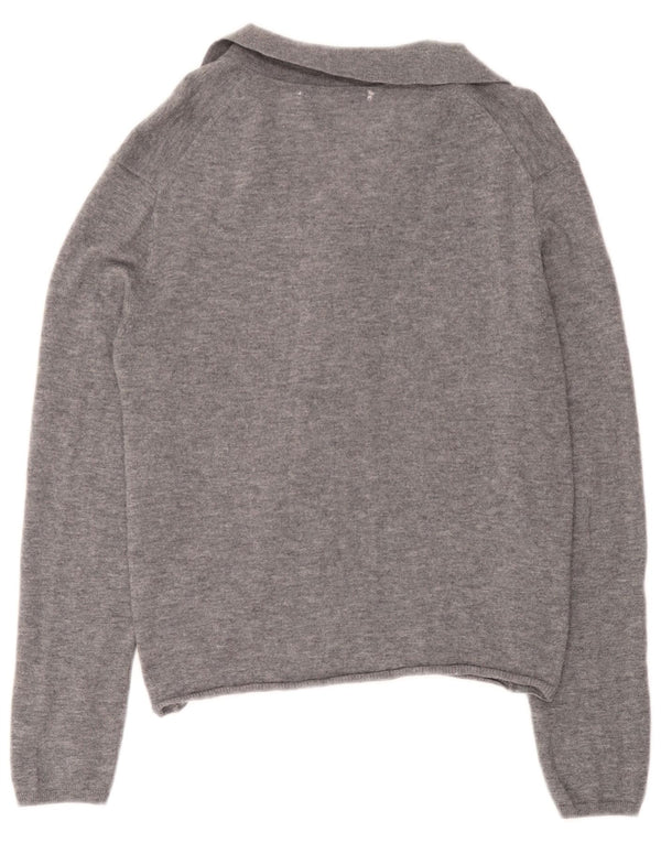 Zara ženski kardigan pulover UK 18 XL siva vuna