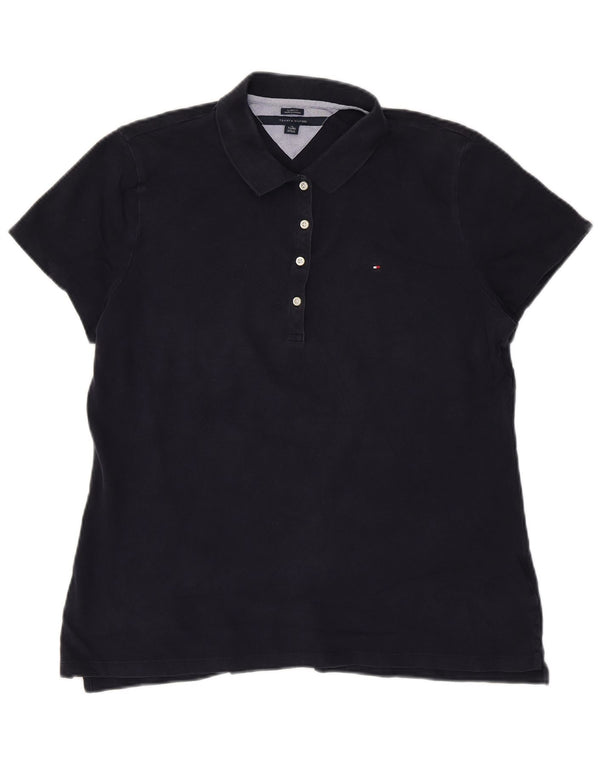 Tommy Hilfiger ženska klasična polo majica UK 18 XL tamnoplavi pamuk