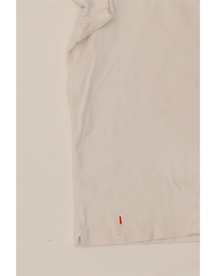 K-WAY Womens Polo Shirt UK 14 Medium White Vintage K-Way and Second-Hand K-Way from Messina Hembry 