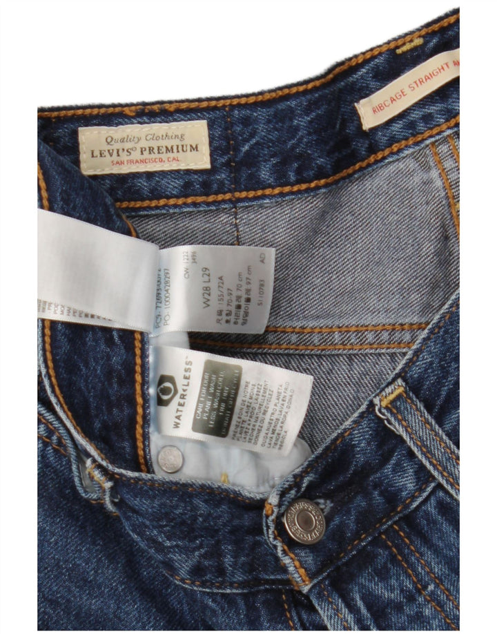 LEVI'S muške ravne traperice s prsnim košem W28 L29 plavi pamuk