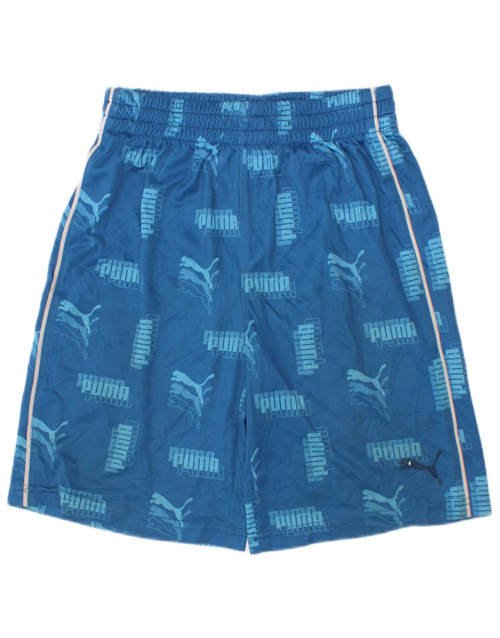 Puma Boys Graphic Sport Shorts 6-7 Years Blue Poliester