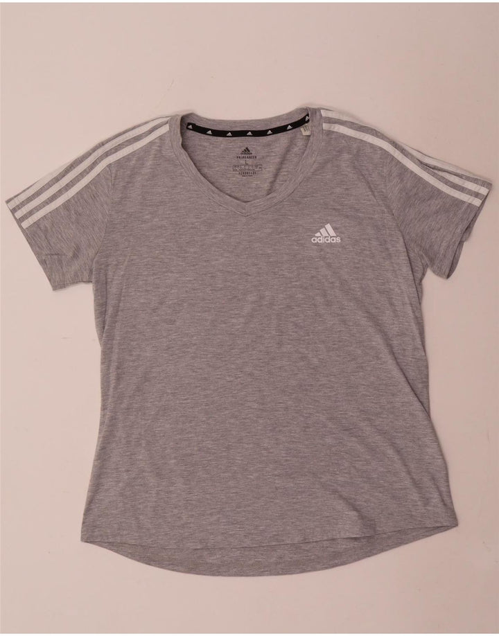 Adidas ženska majica kratkih rukava UK 16/18 veliki sivi poliester