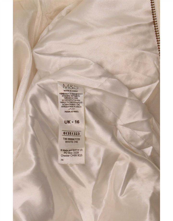 Marks & Spencer ženska pomoćna jakna s kapuljačom UK 16 Large Off White