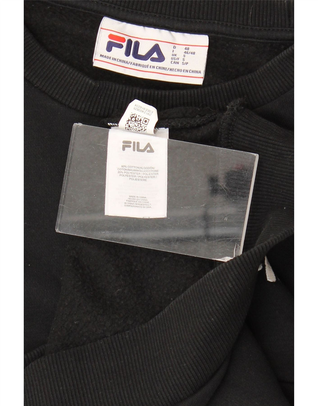 Fila Muška majica s kratkim rukavima Mali crni pamuk u blokovima boja