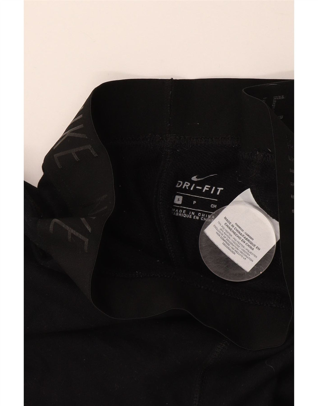 NIKE Ženske Dri Fit Graphic Trenirke Hlače UK 10 Male crne