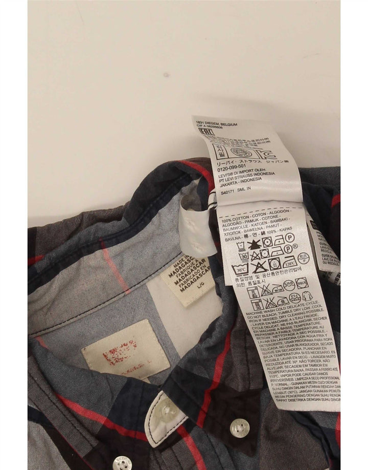 Levi's muška košulja velika tamnoplava karirana pamuk