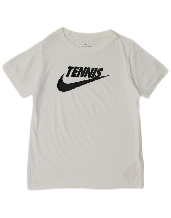 Nike Boys Tennis Graphic T-Shirt T-Shirt Top 10-11 Years Srednje bijeli pamuk