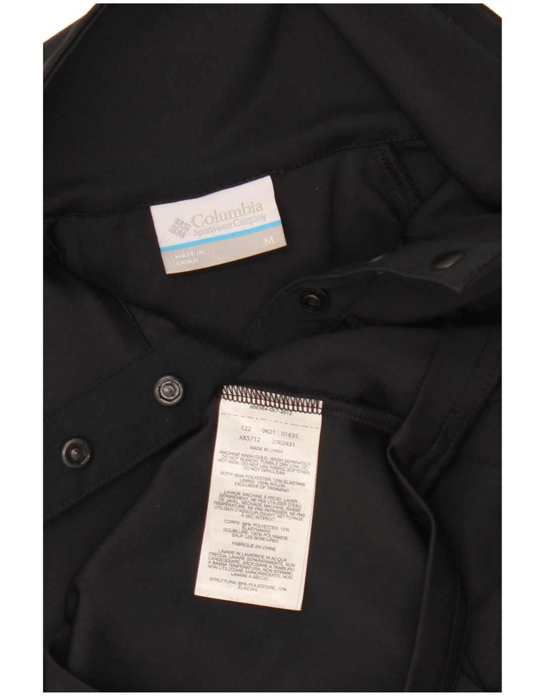 COLUMBIA Ženska majica s kratkim izrezom i trenirkom, gornji dio UK 12 Srednje crna