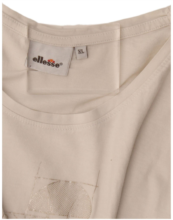 Ellesse Ženska majica kratkih rukava s grafičkim motivima UK 18 XL Off White