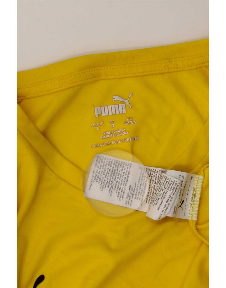 Puma muška majica kratkih rukava Veliki žuti poliester