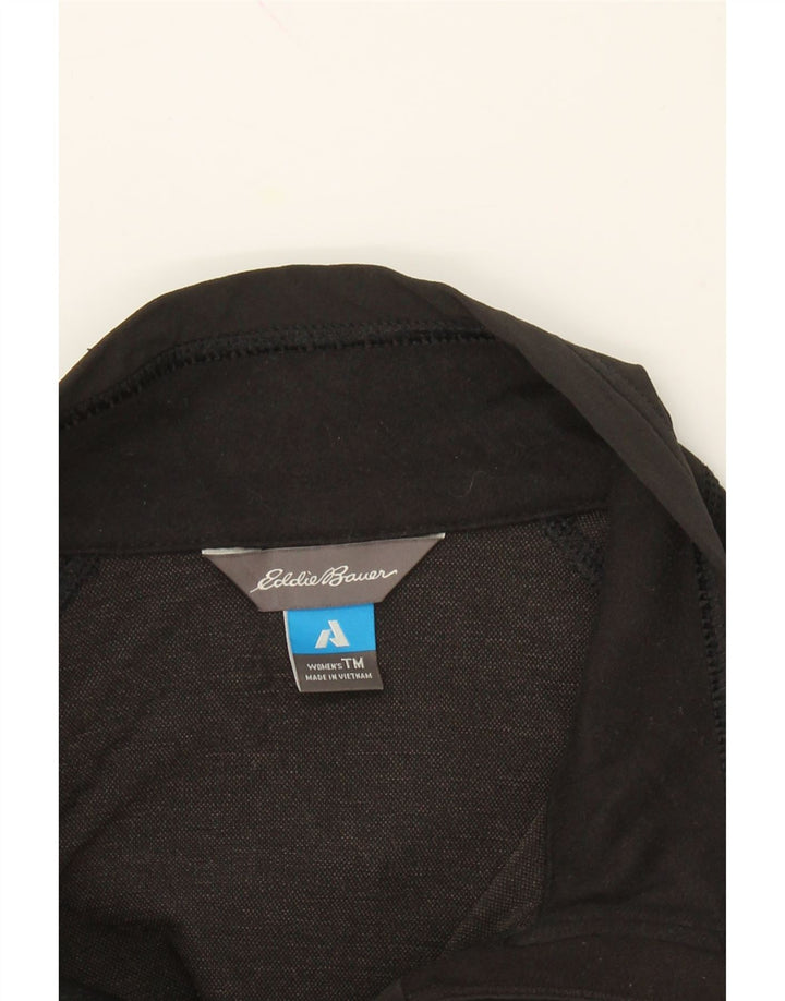 EDDIE BAUER Womens Tall Tracksuit Top Jacket UK 14 Medium Black Nylon Vintage Eddie Bauer and Second-Hand Eddie Bauer from Messina Hembry 