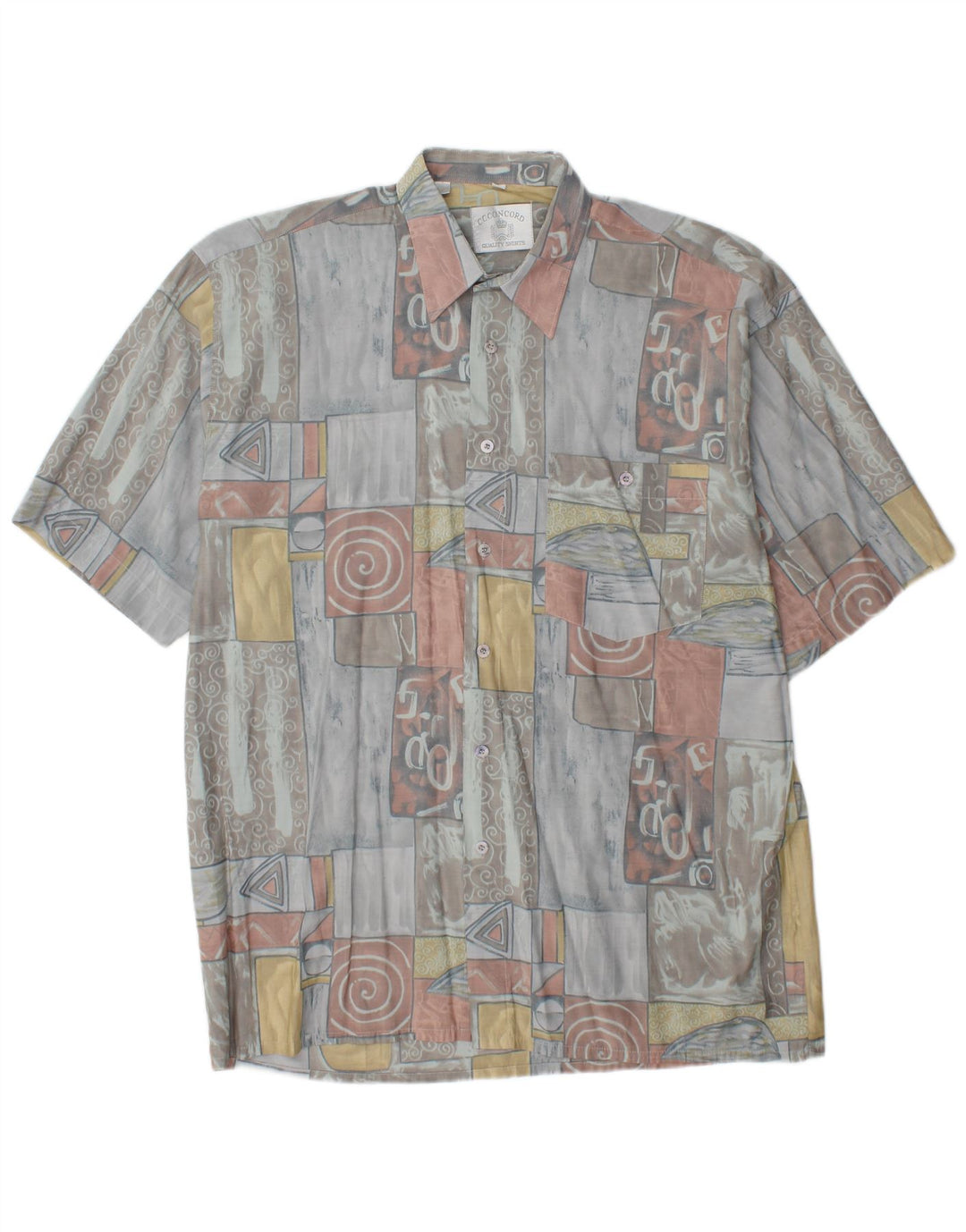 C.C.CONCORD Muška košulja kratkih rukava velikih raznobojnih geometrijskih oblika