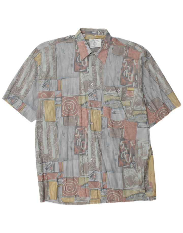 C.C.CONCORD Muška košulja kratkih rukava velikih raznobojnih geometrijskih oblika