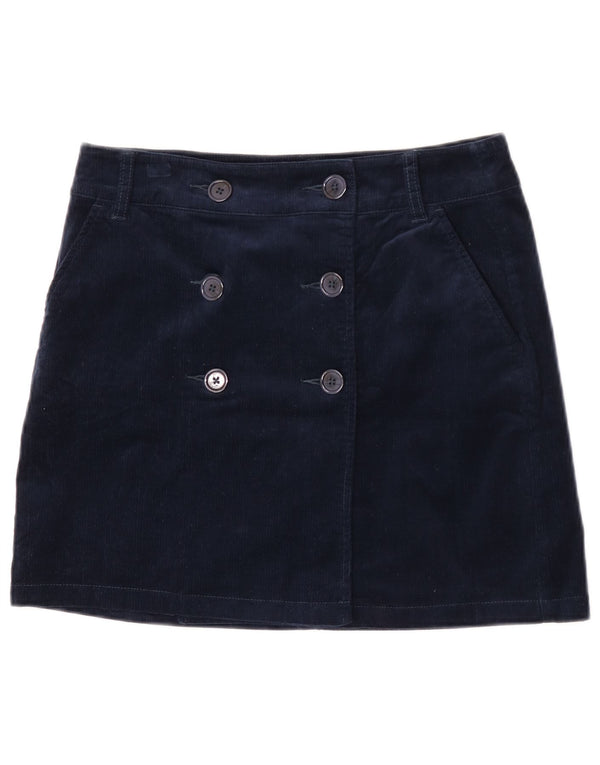 Crew Clothing Ženska suknja od samta UK 10 Mala W29 tamnoplavi pamuk