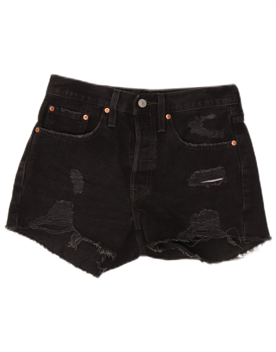 Levi's ženske 501 kratke traper kratke hlače W28 srednje crne
