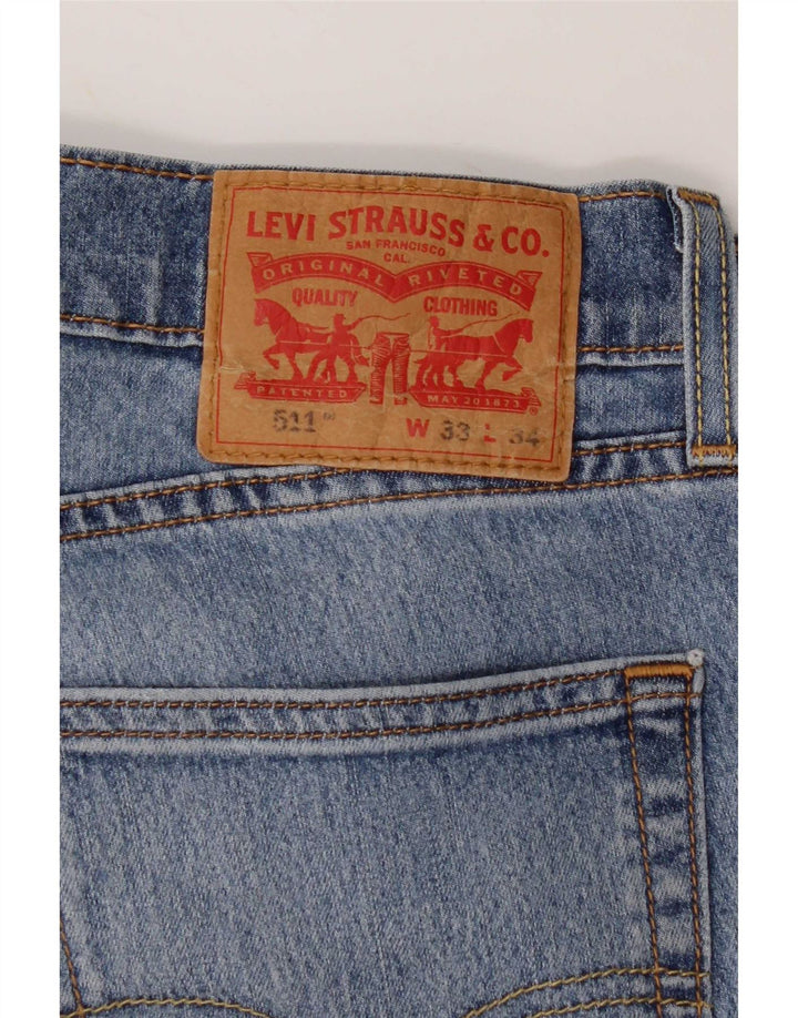 Levi's muške 511 uske traperice W33 L34 plavi pamuk