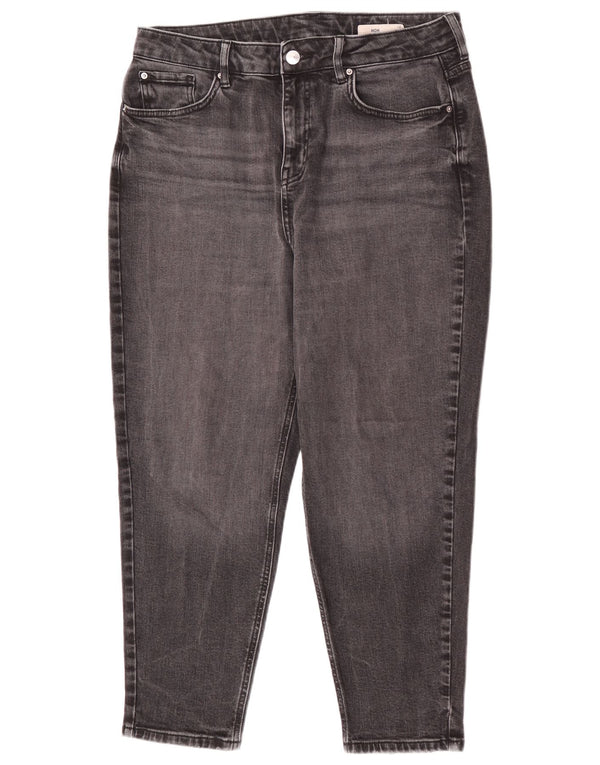 Marks & Spencer ženske sužene skraćene traperice Mom UK 14 Large W32 L25 sive
