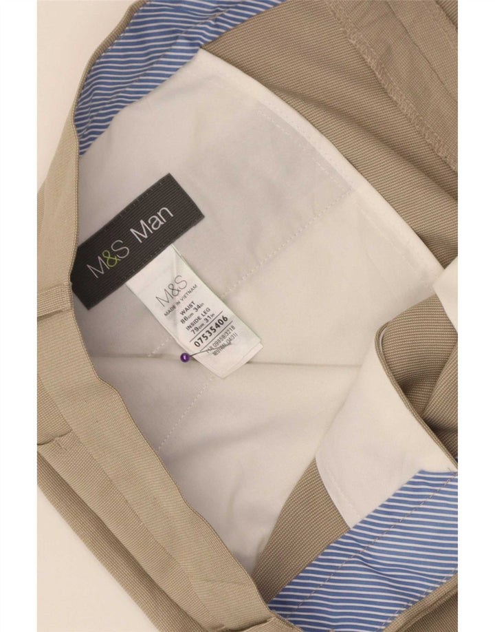 Marks & Spencer muške hlače ravnog odijela W34 L31 bež