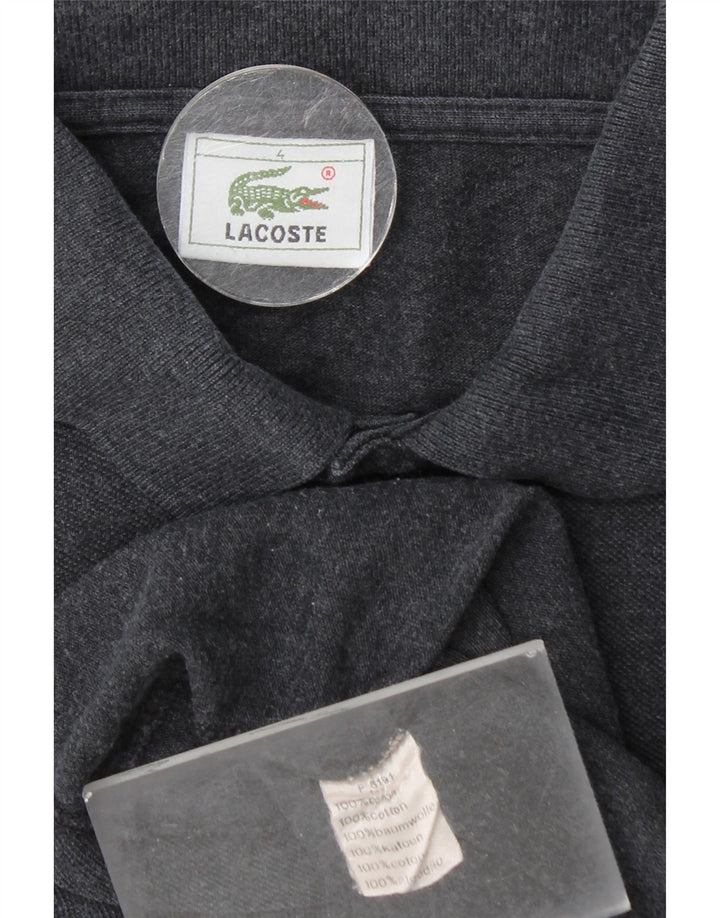 Lacoste muška polo majica dugih rukava, veličina 4, srednje sivi pamuk